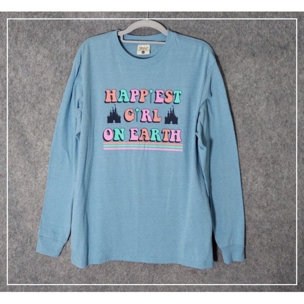 Jadelynn Brooke Disney Shirt M Happiest Girl On Earth Castle Long Sleeve Magic